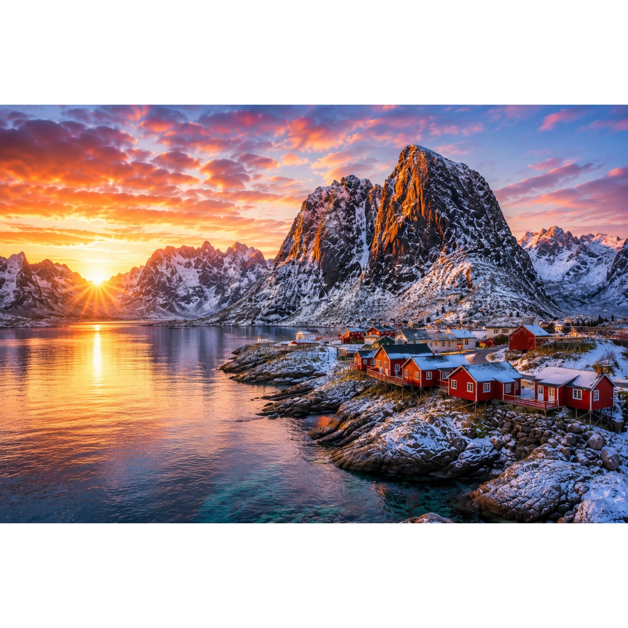Mountain Village Sunset