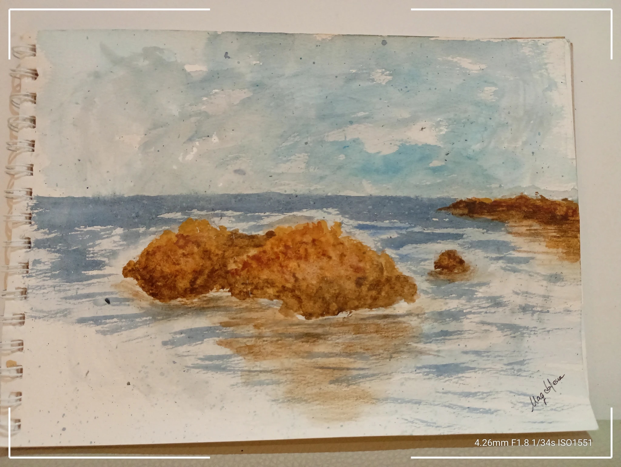 Ochre Shoreline Seascape