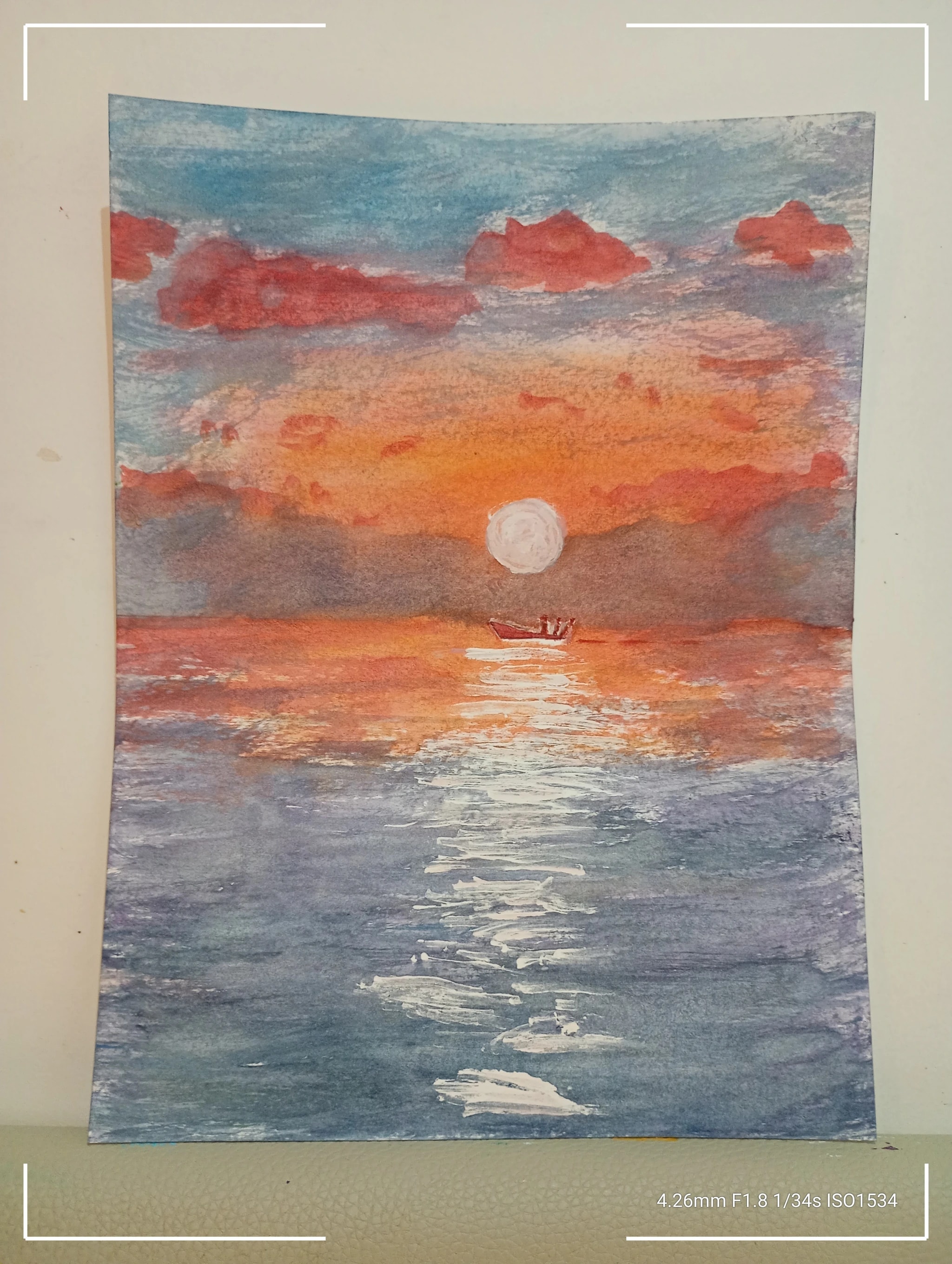 Sunset Boat Reflection