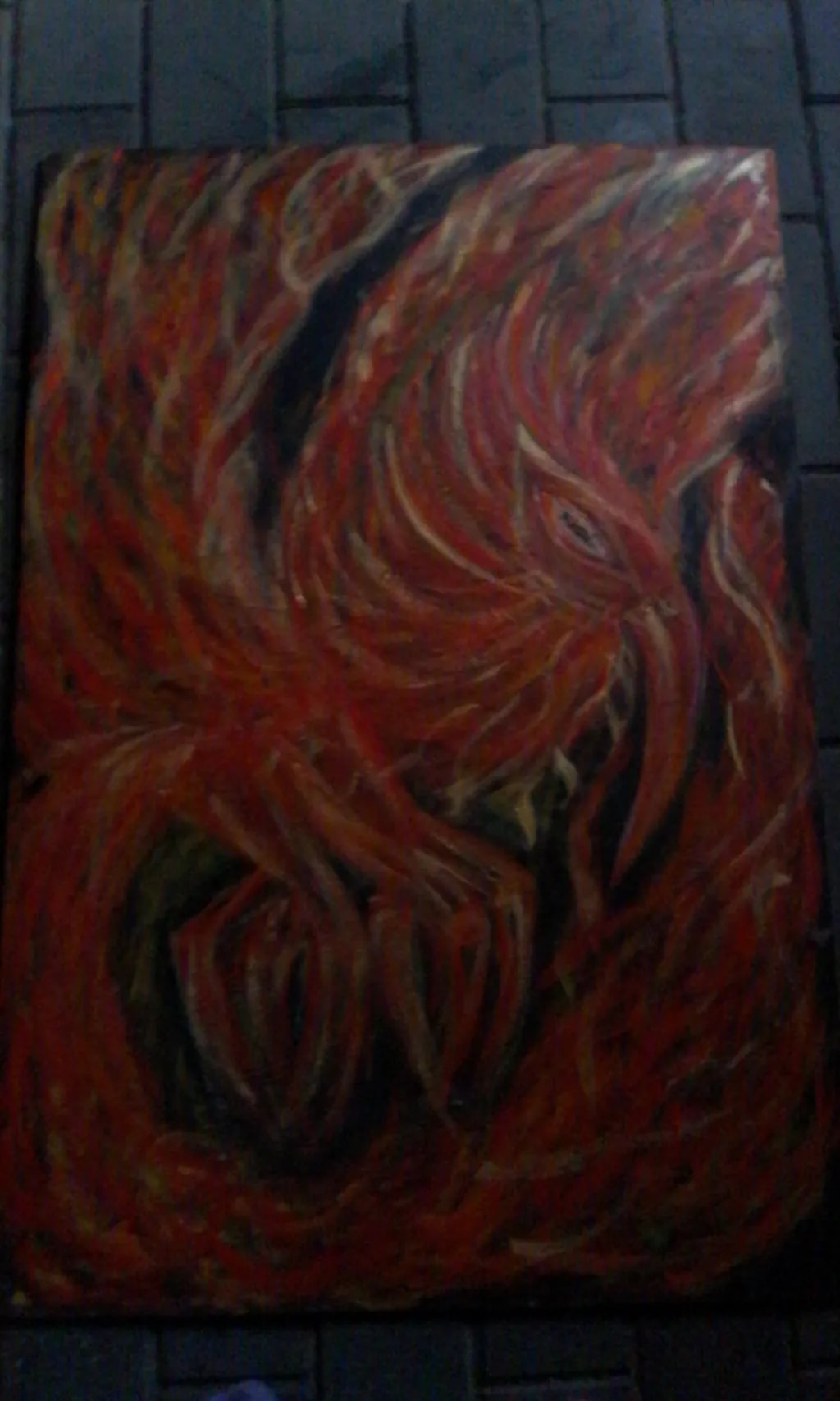 Fiery Whispers: An Abstract Dance of Red and Emotion