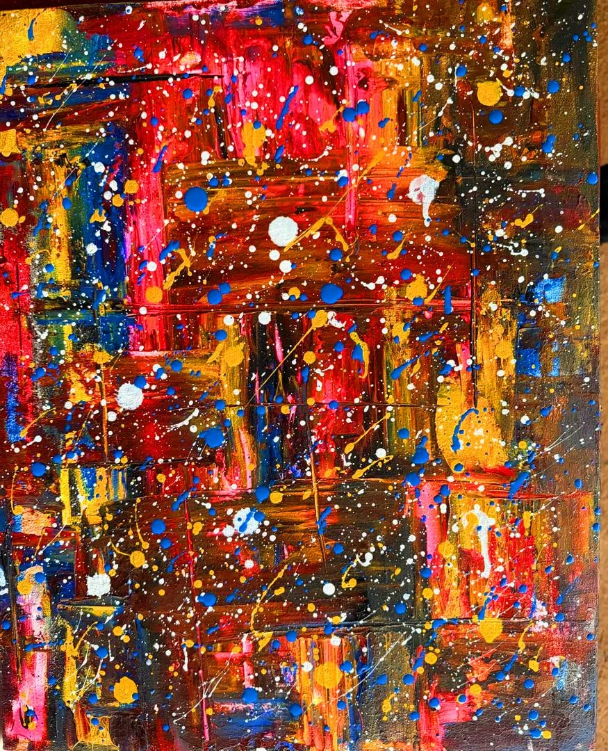 Abstract Splatter Canvas