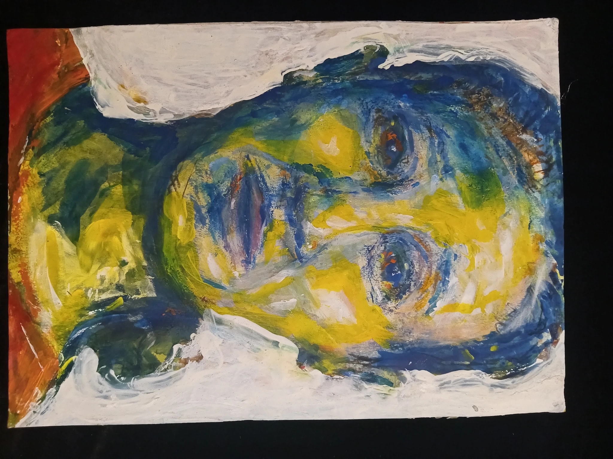 Blue Face Composition