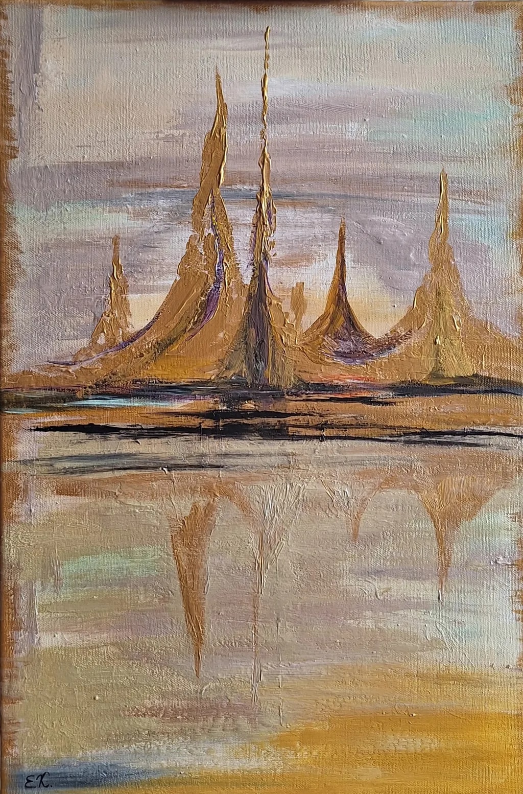 Golden Spires Reflection