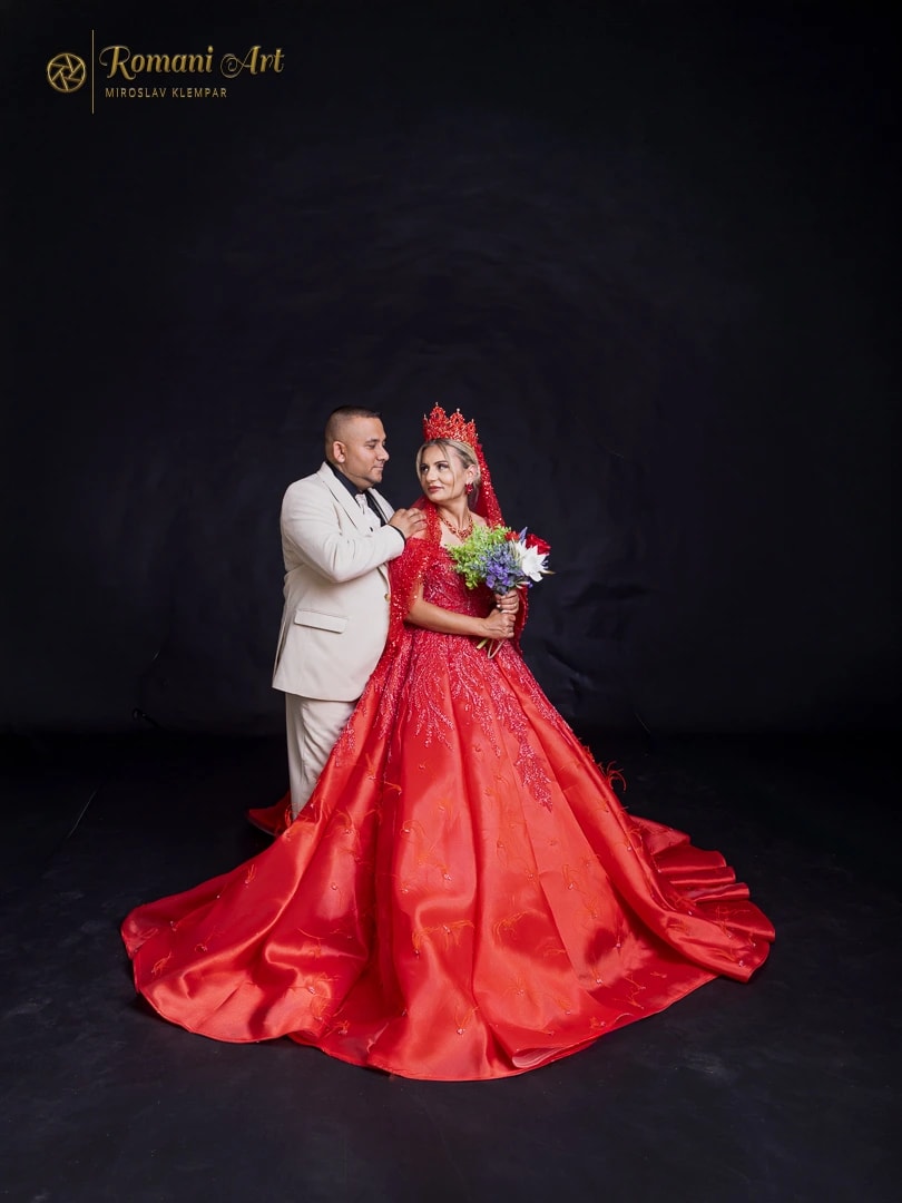 Crimson Wedding Portrait