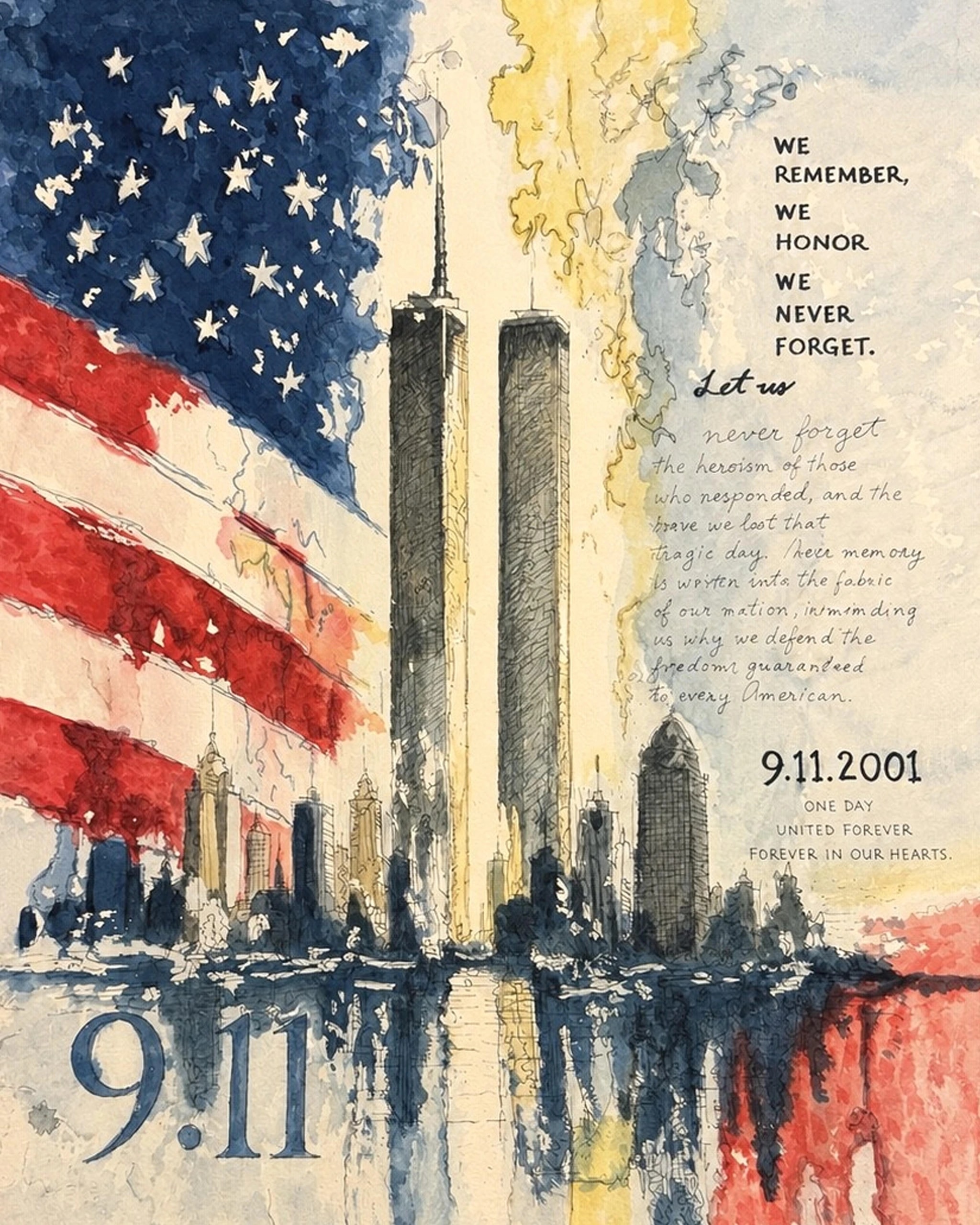 September 11 Memorial Twin Towers