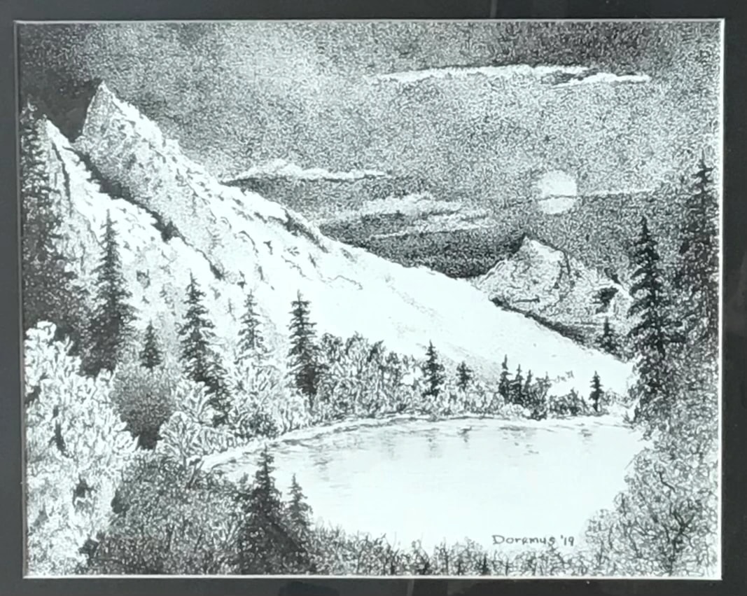 Moonlit Mountain Lake