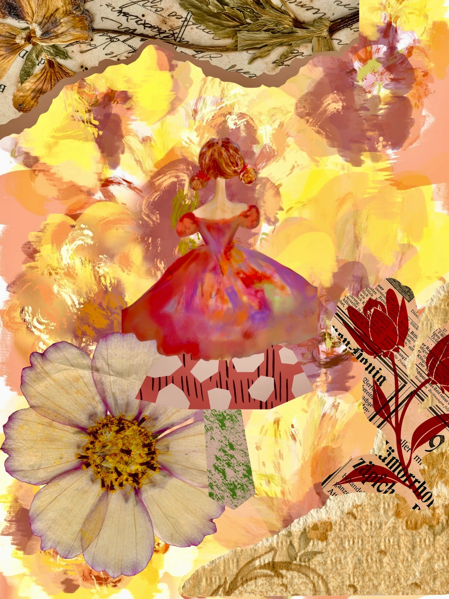 Floral Figure Collage