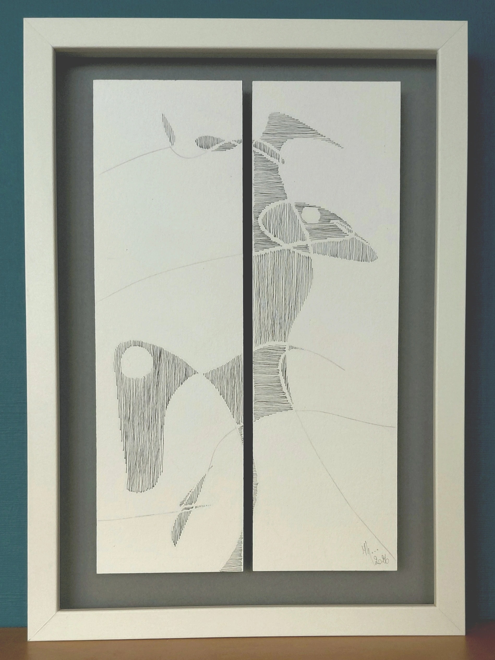 Abstract Lines Diptych