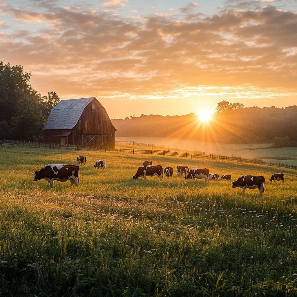 Sunset Pasture Cows