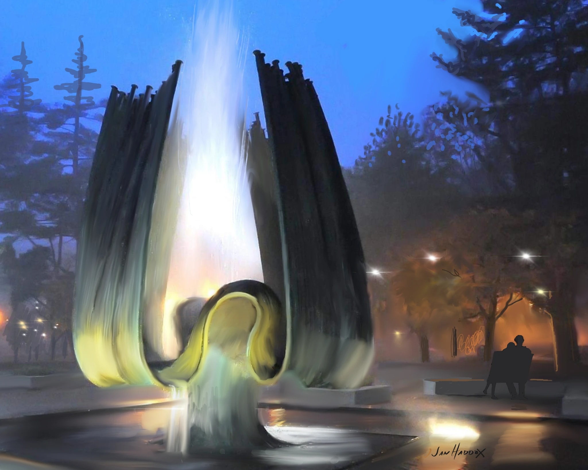 Illuminated Fountain