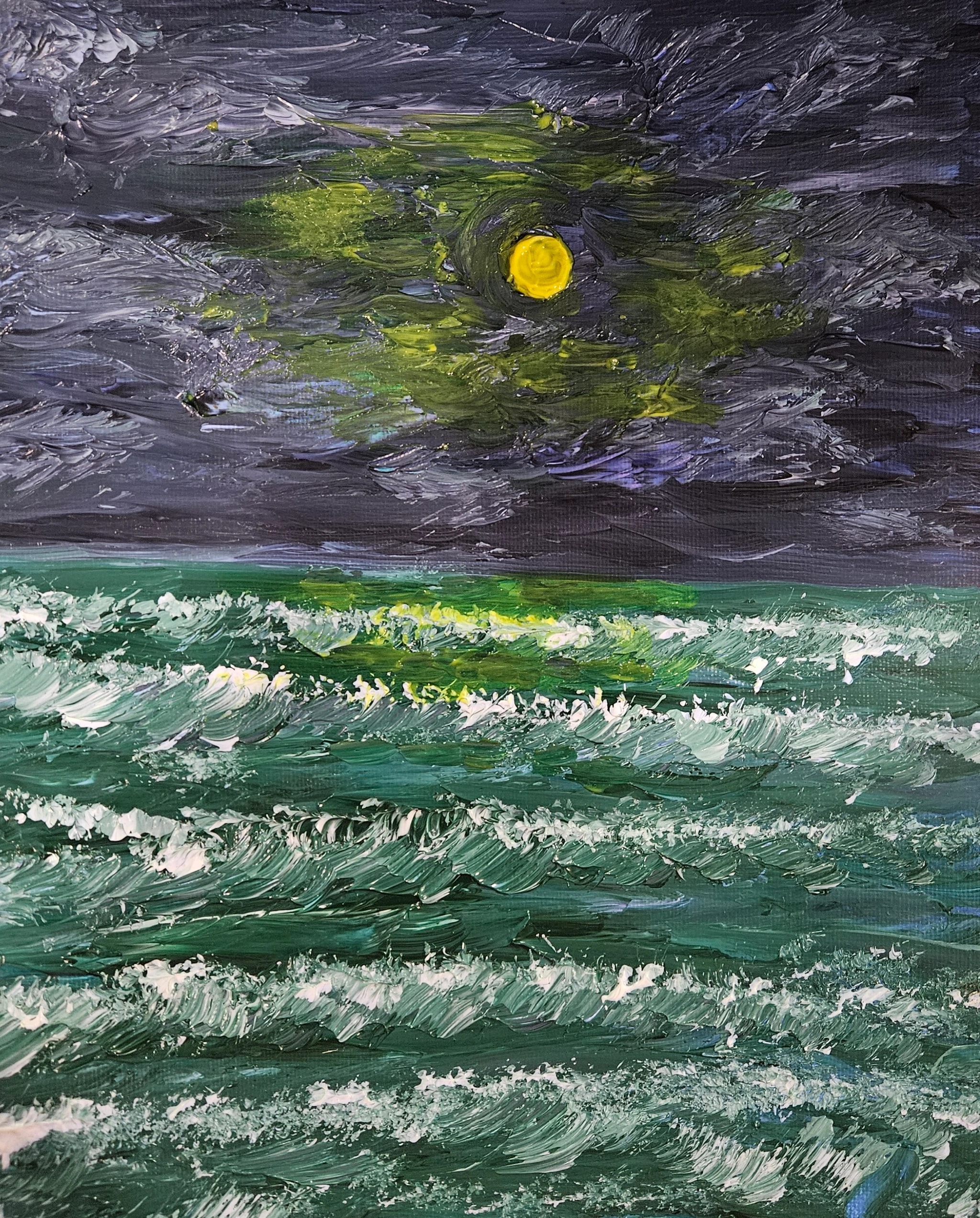 Moonlit Ocean Waves