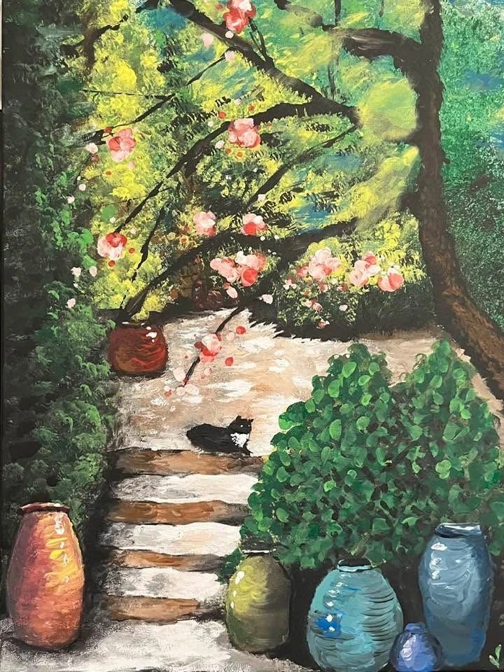 Blossoming Garden Path