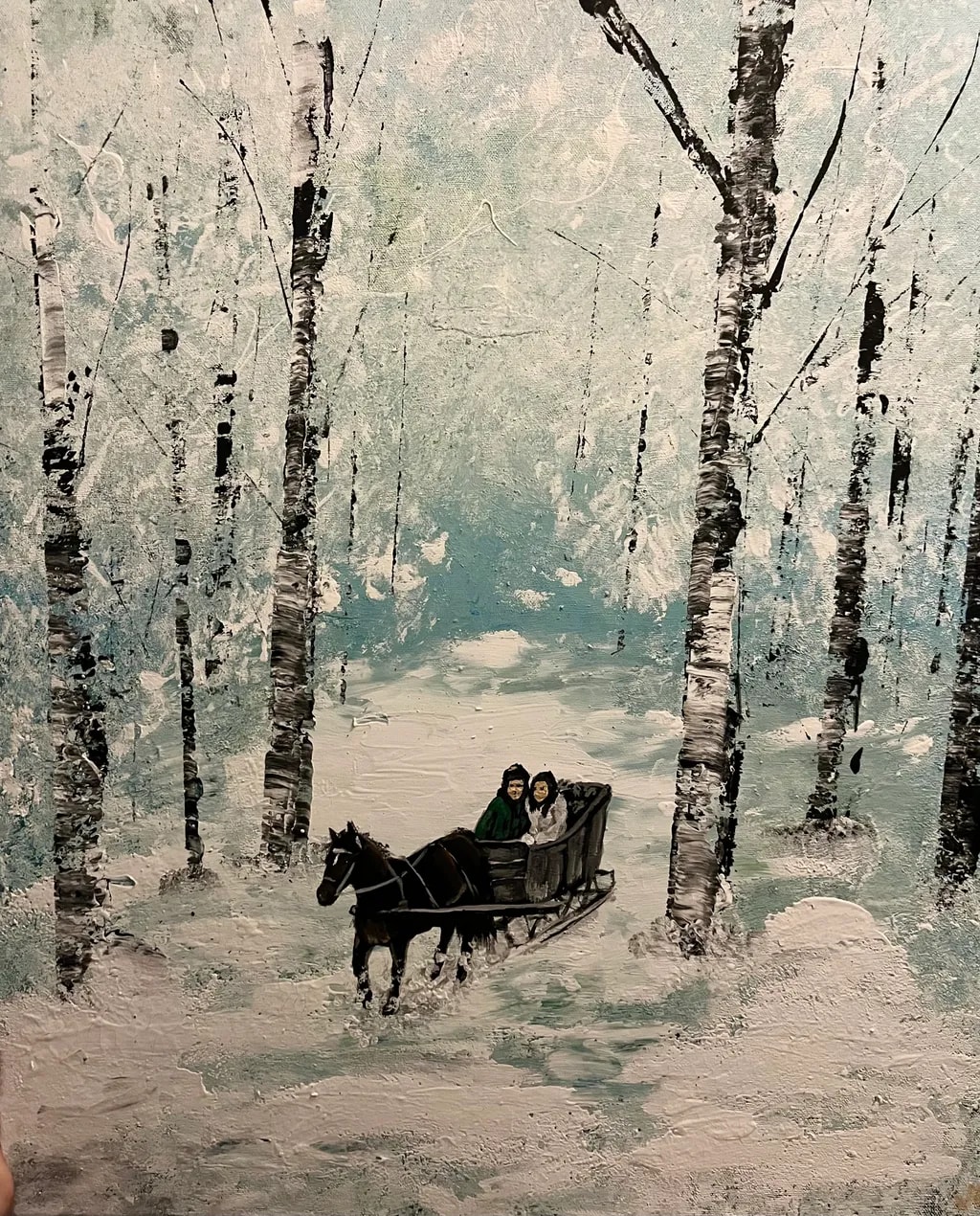 Winter Birch Sleigh