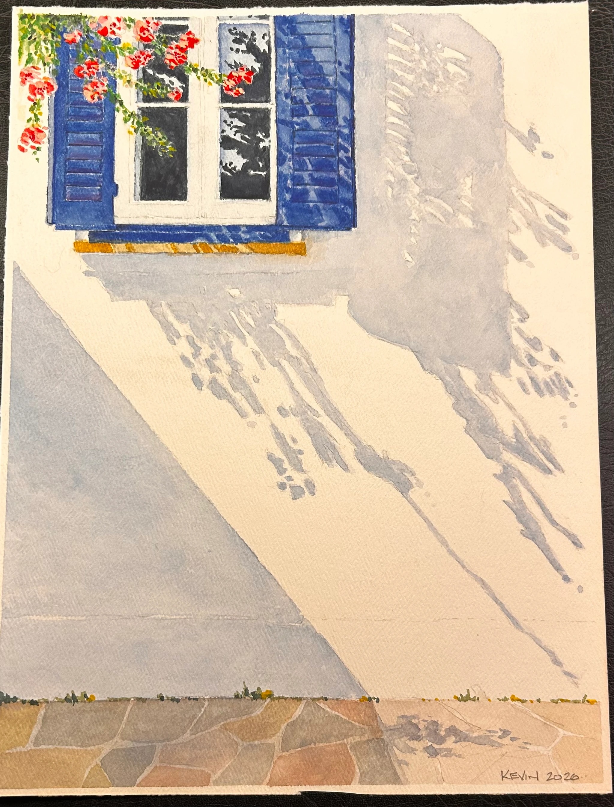 Blue Shutters Shadow