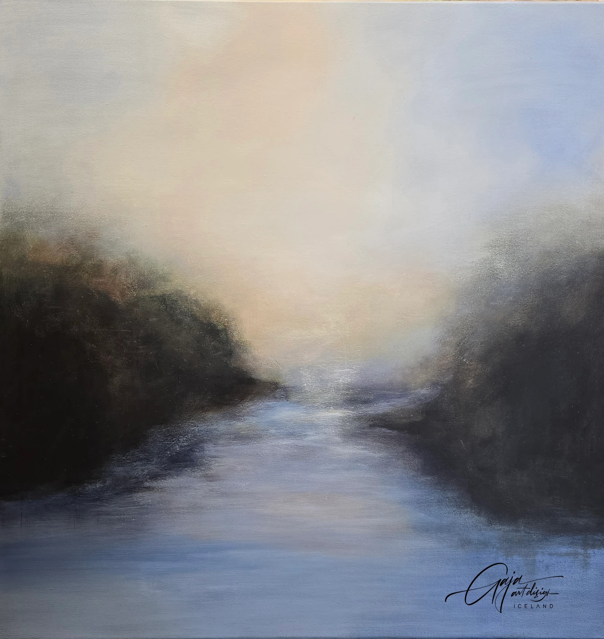Misty River Dusk