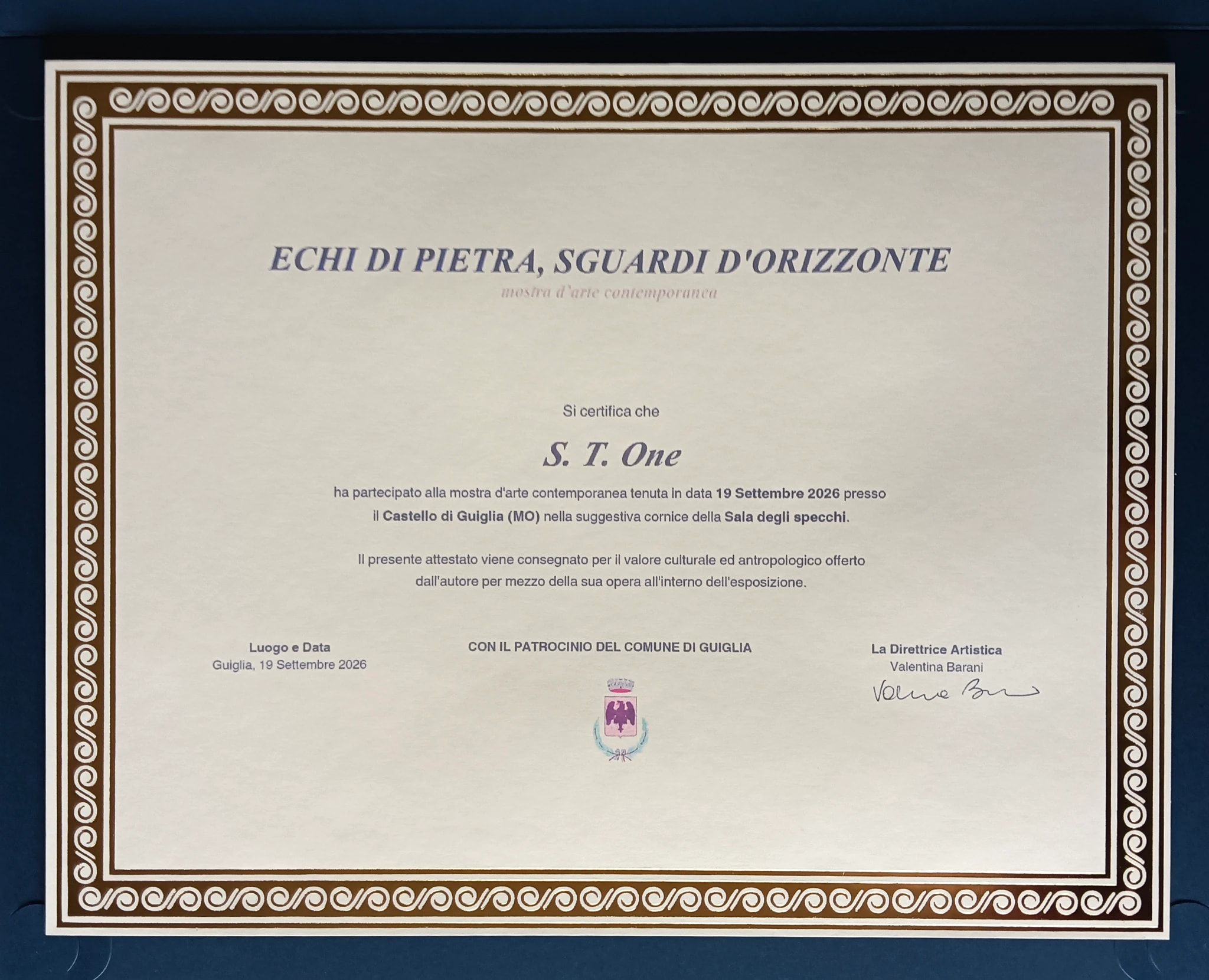 Ornate Exhibition Certificate