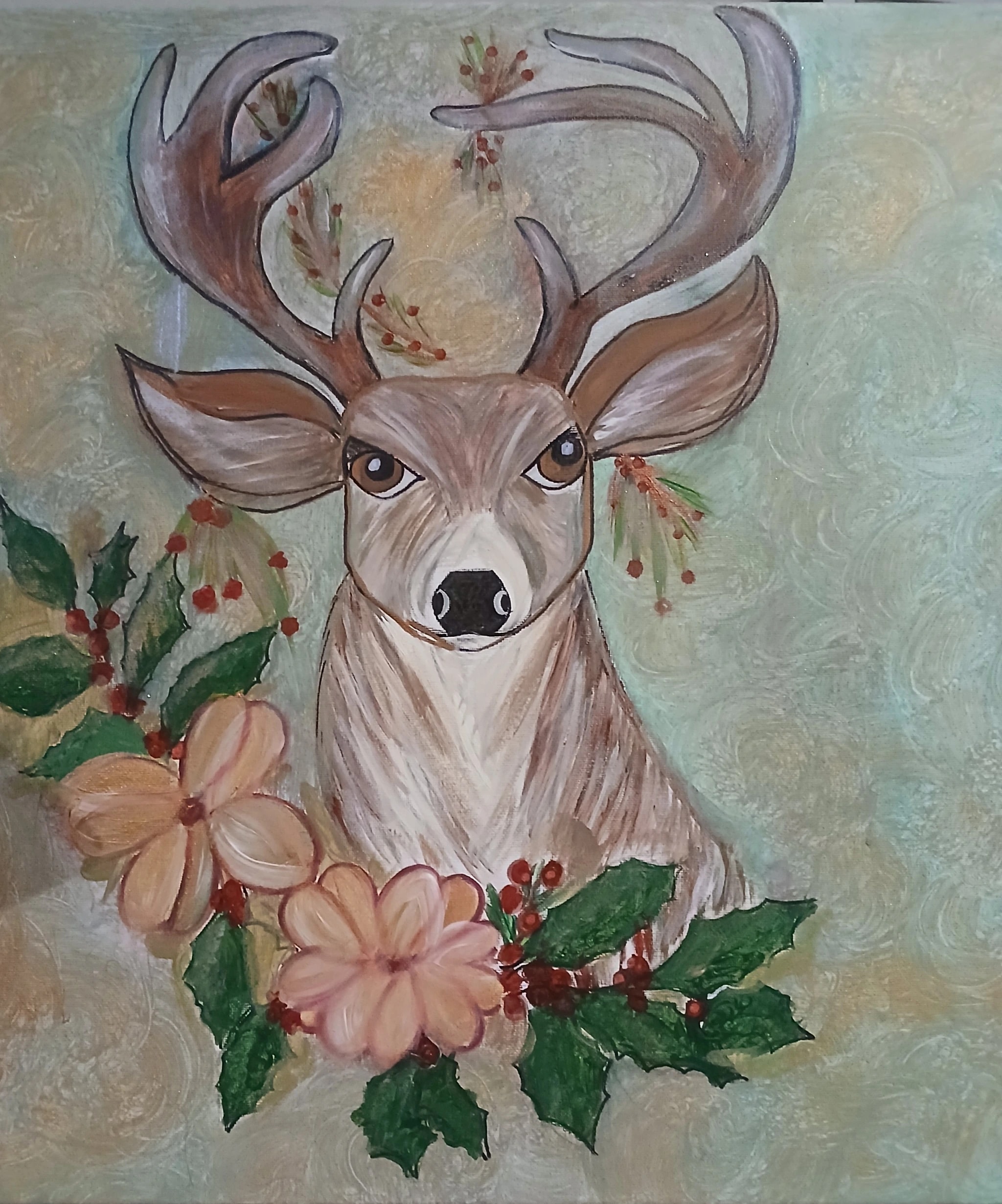 Holly Crowned Deer