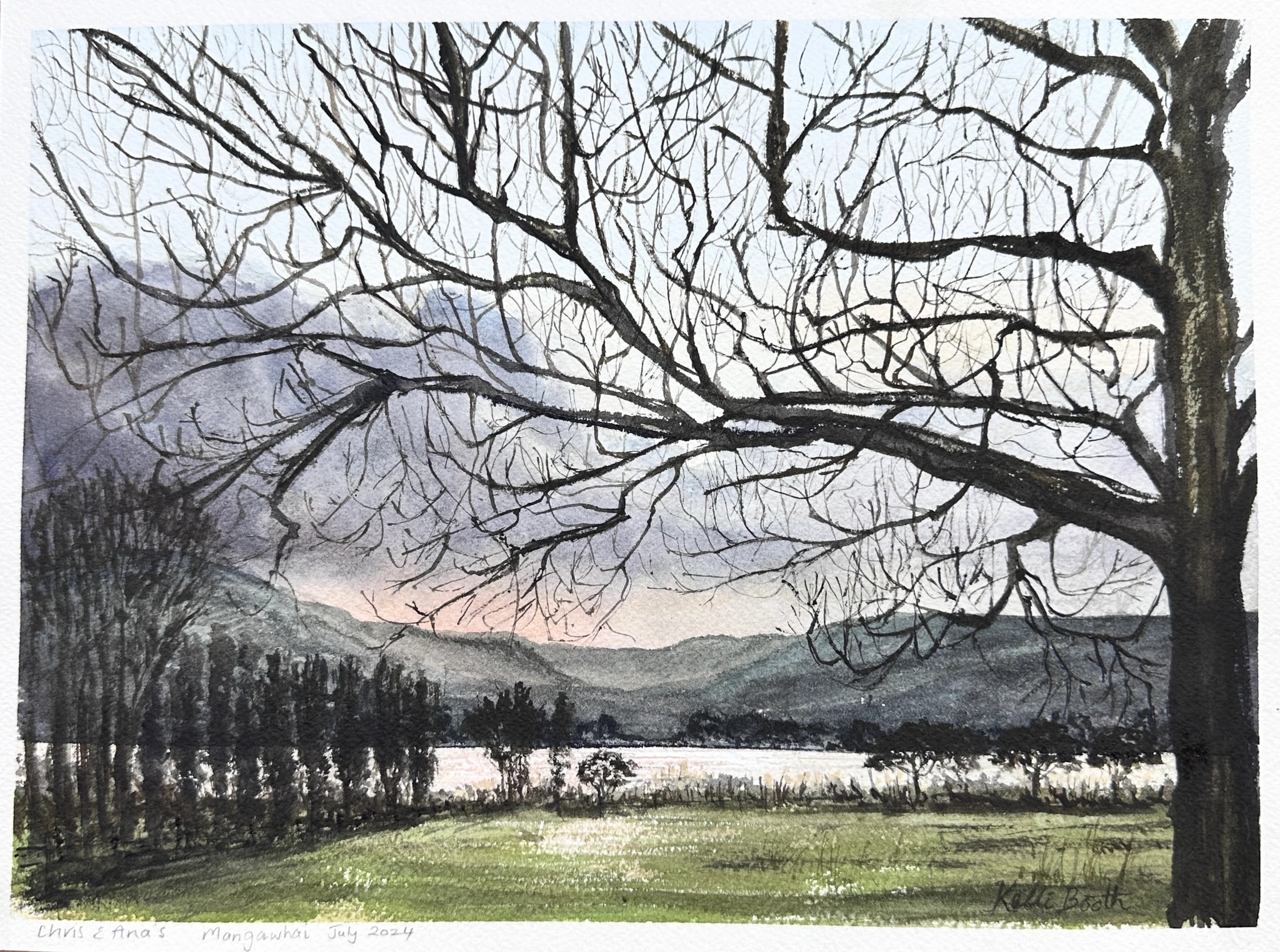 Twilight Mountain Lake