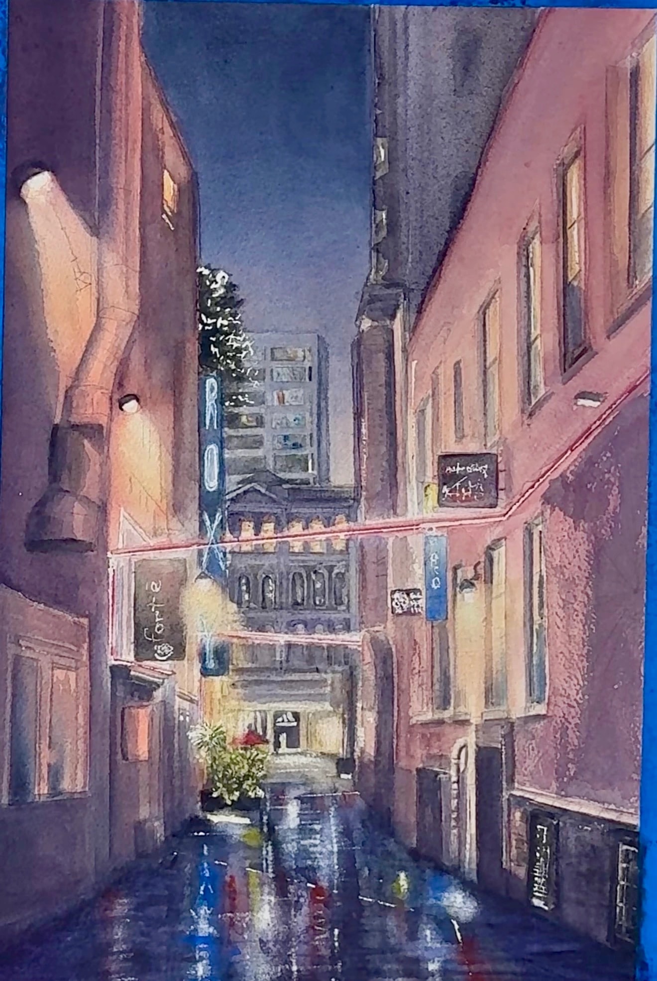 Rainy Old Town Alley