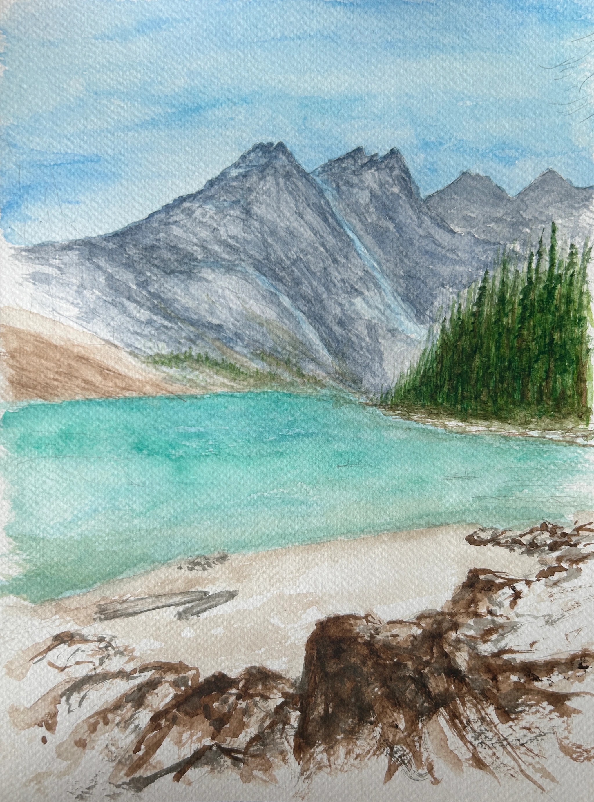 Turquoise Alpine Lake