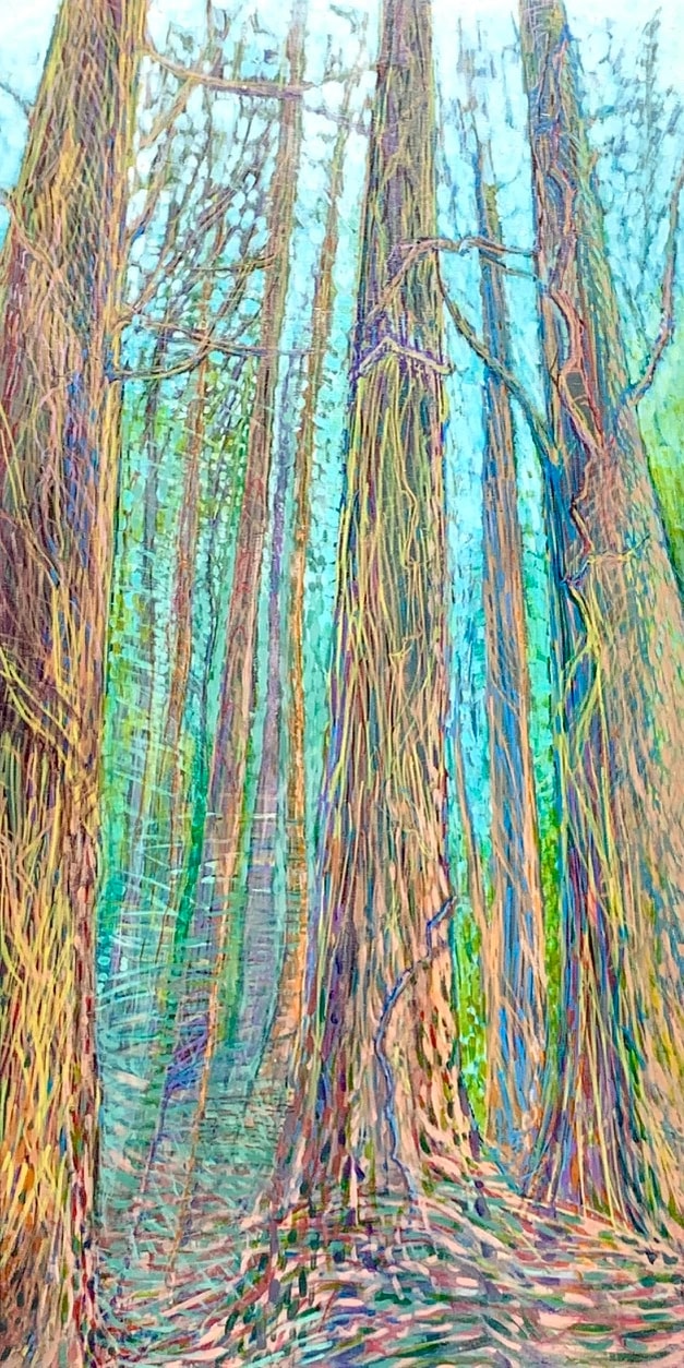 Colorful Forest Pathway