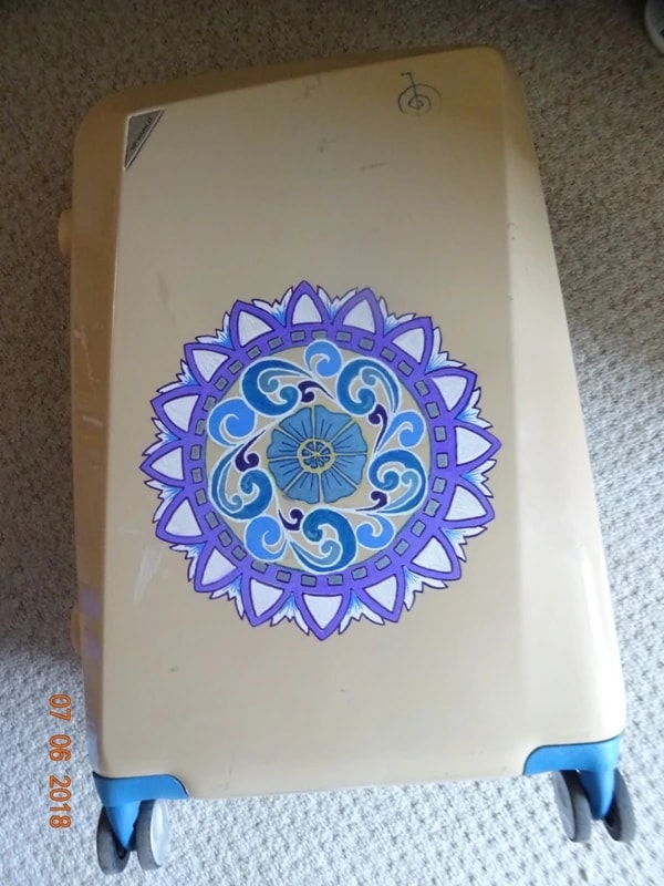 Thai Blue Mandala Suitcase