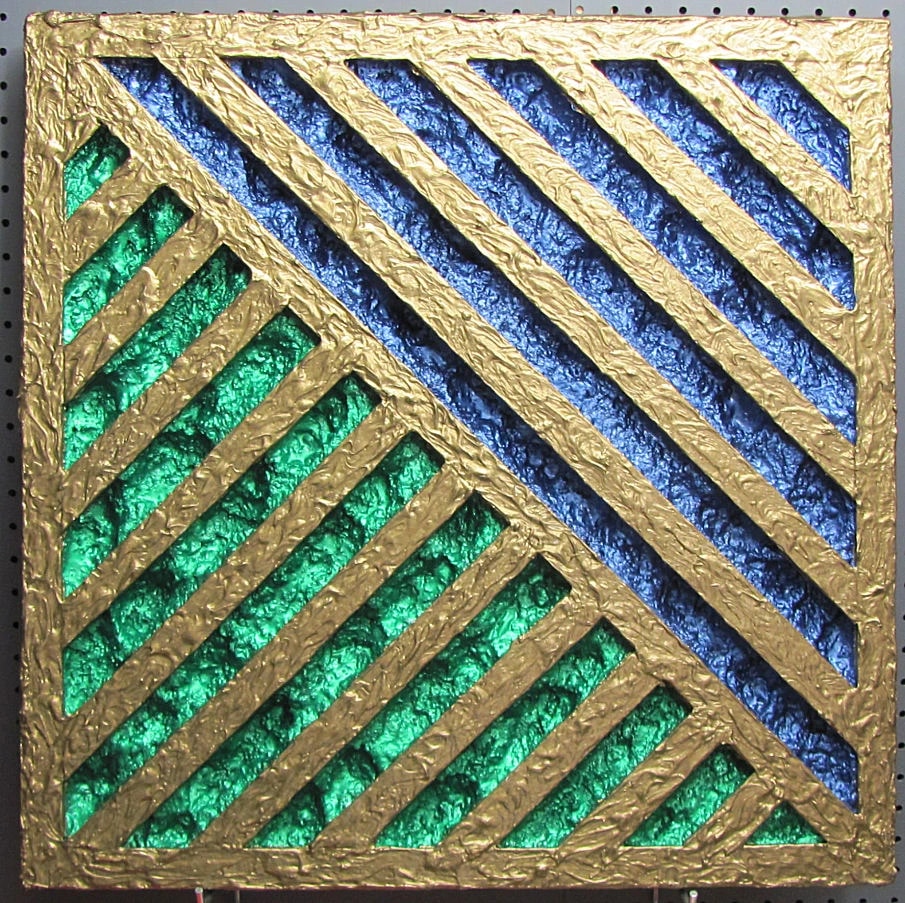 Gilded Blue and Green Geometry