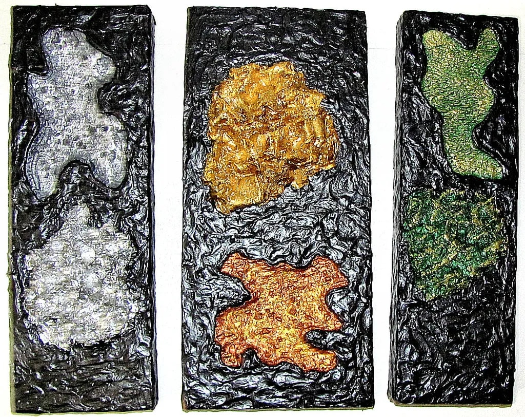 Metallic Forms Triptych