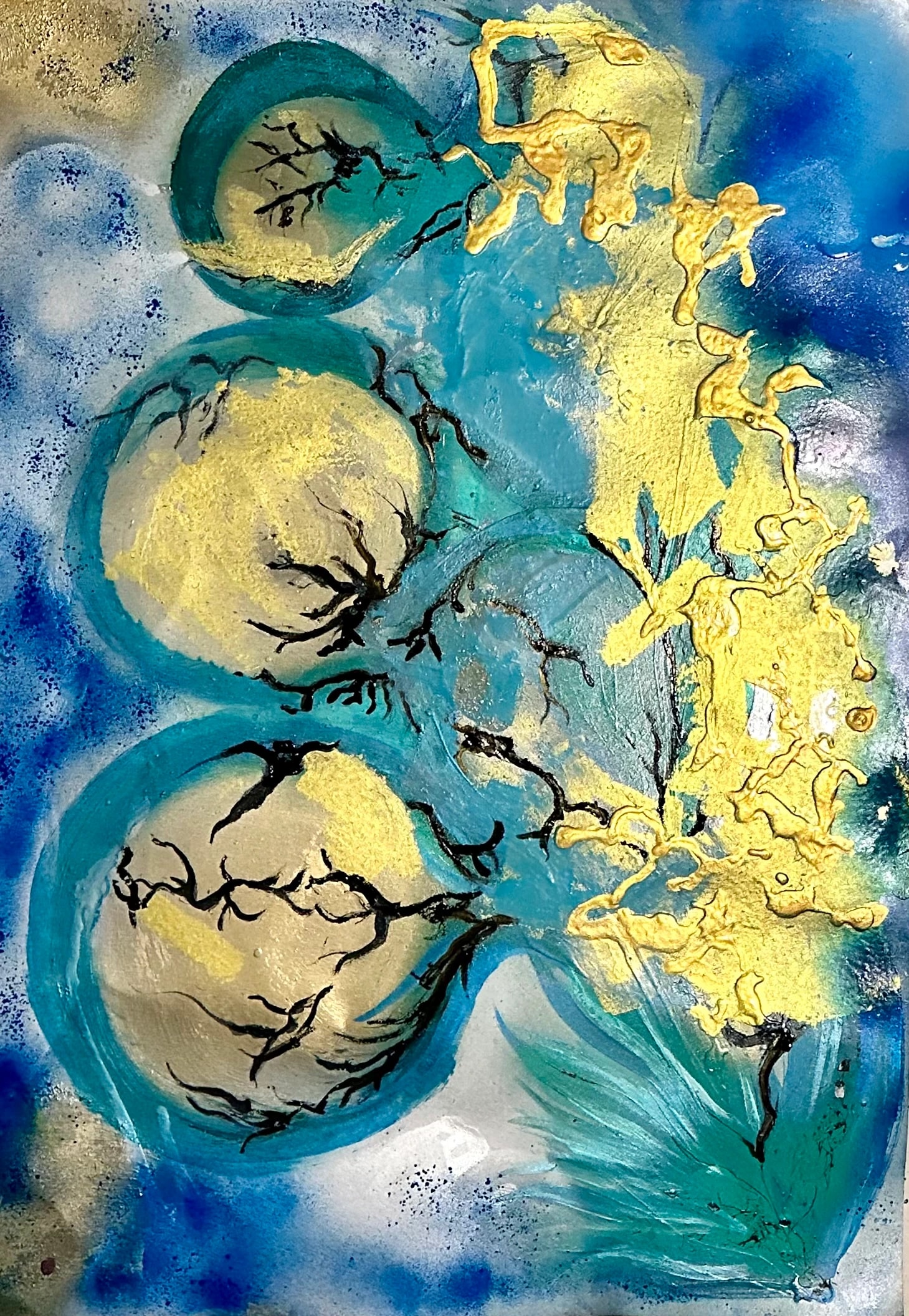 Teal Bloom Study