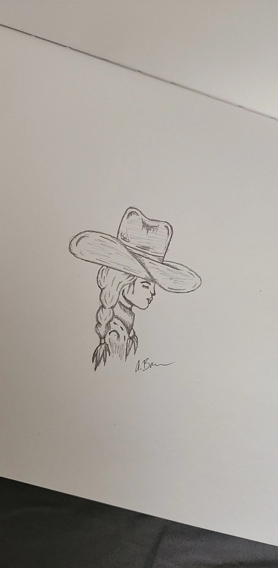 Female Profile with Hat