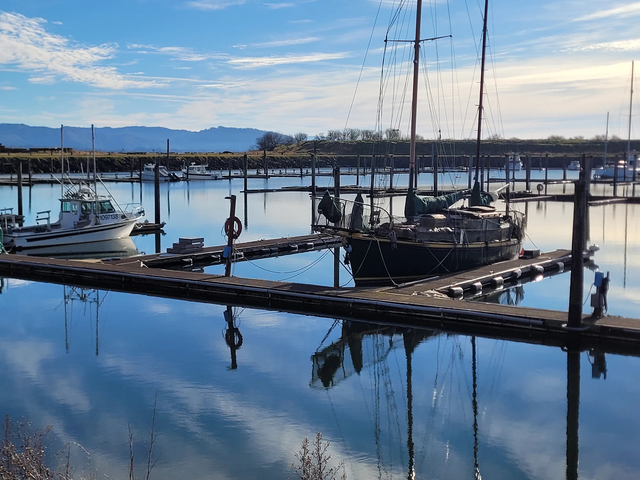 Grn. Sailboat Harbor Reflections 5