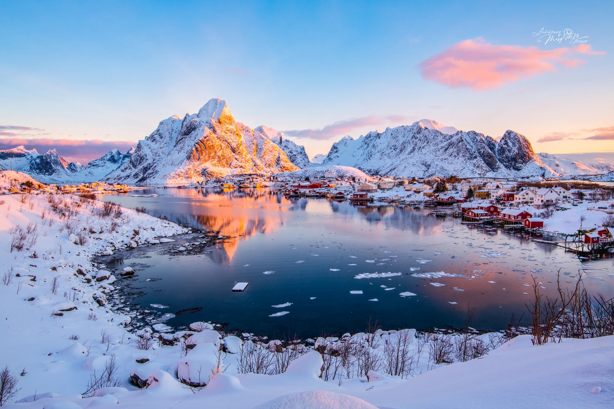 Winter Village Reflection