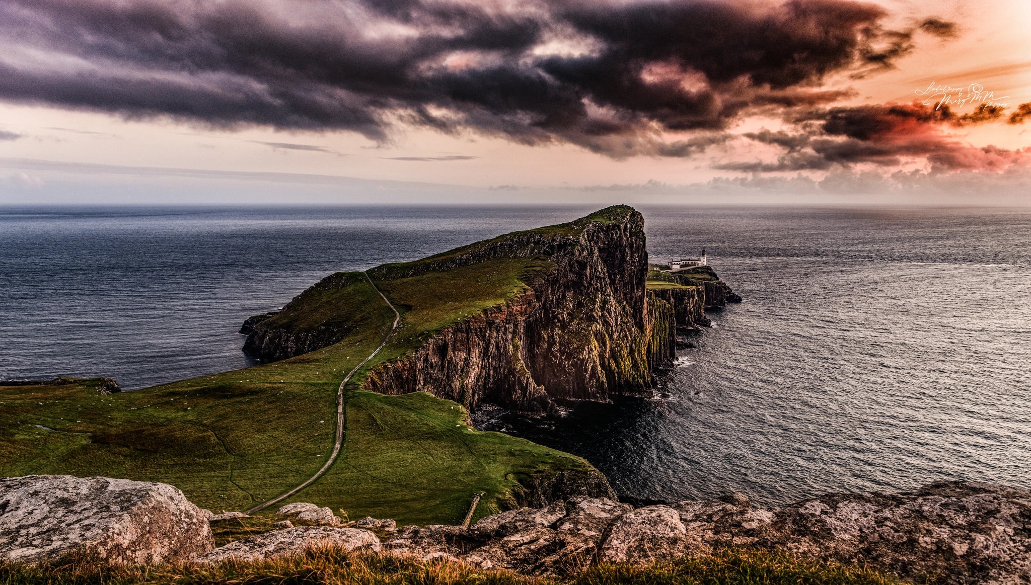 Coastal Cliffs at Dusk