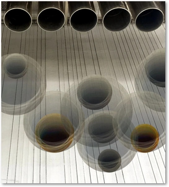 Industrial Circles in Gray and Ochre