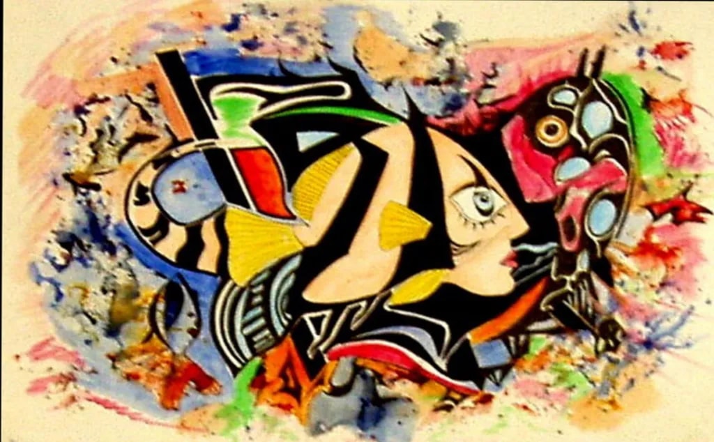 Cubist Carnival Faces