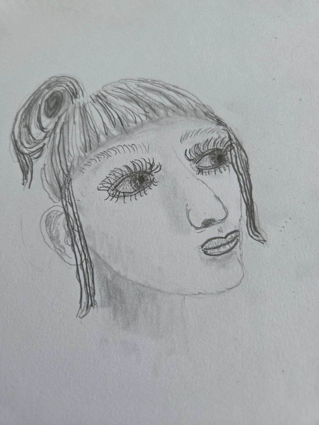 Graphite Woman Portrait