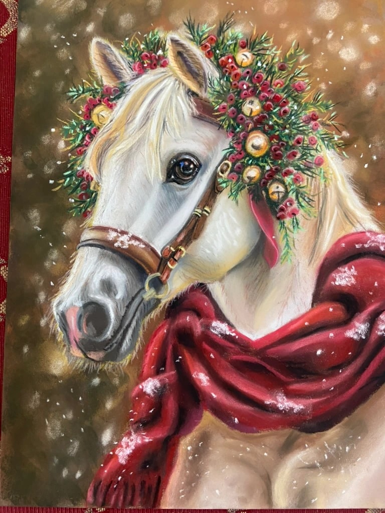 Winter Wreath Horse