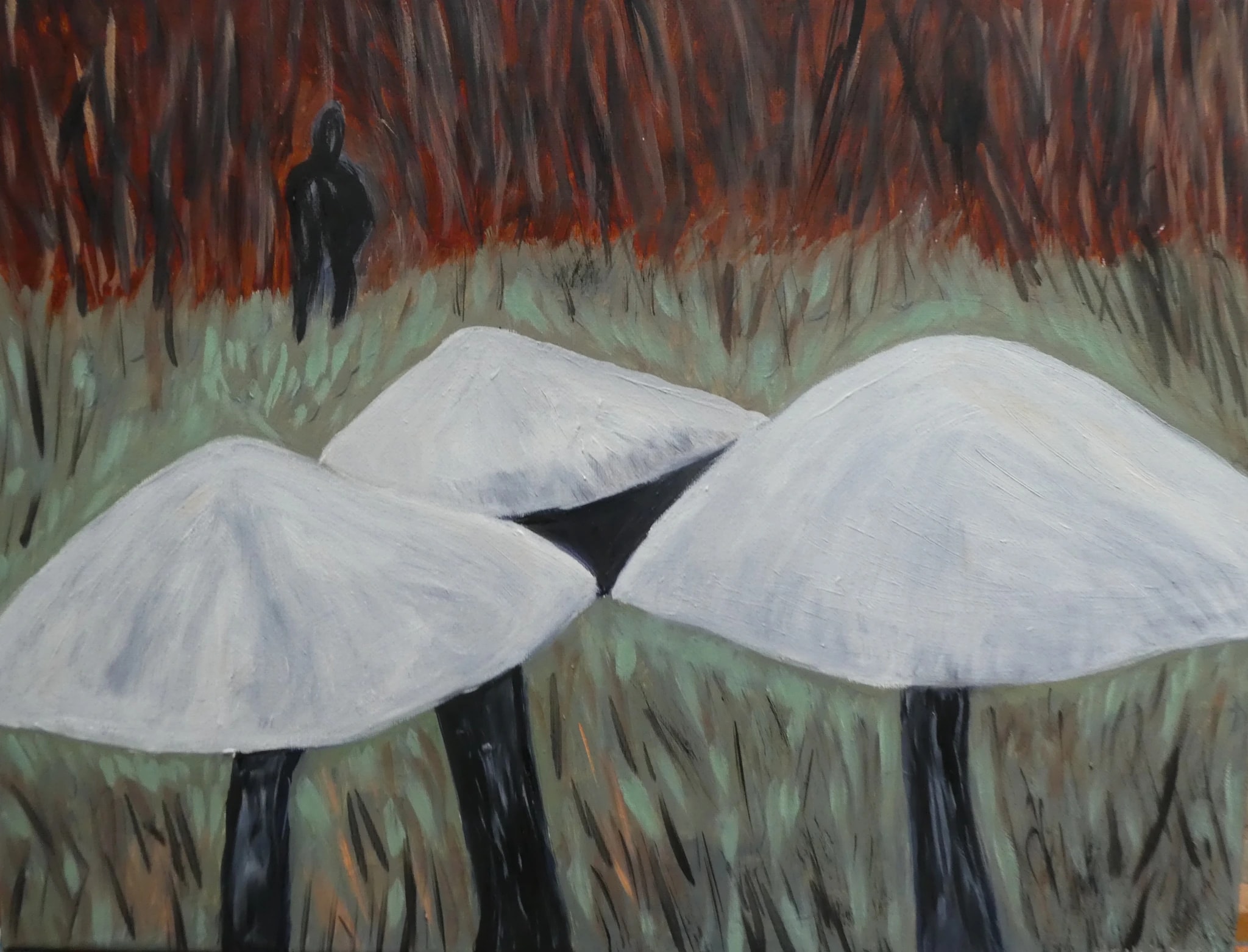 Three Pale Mushrooms