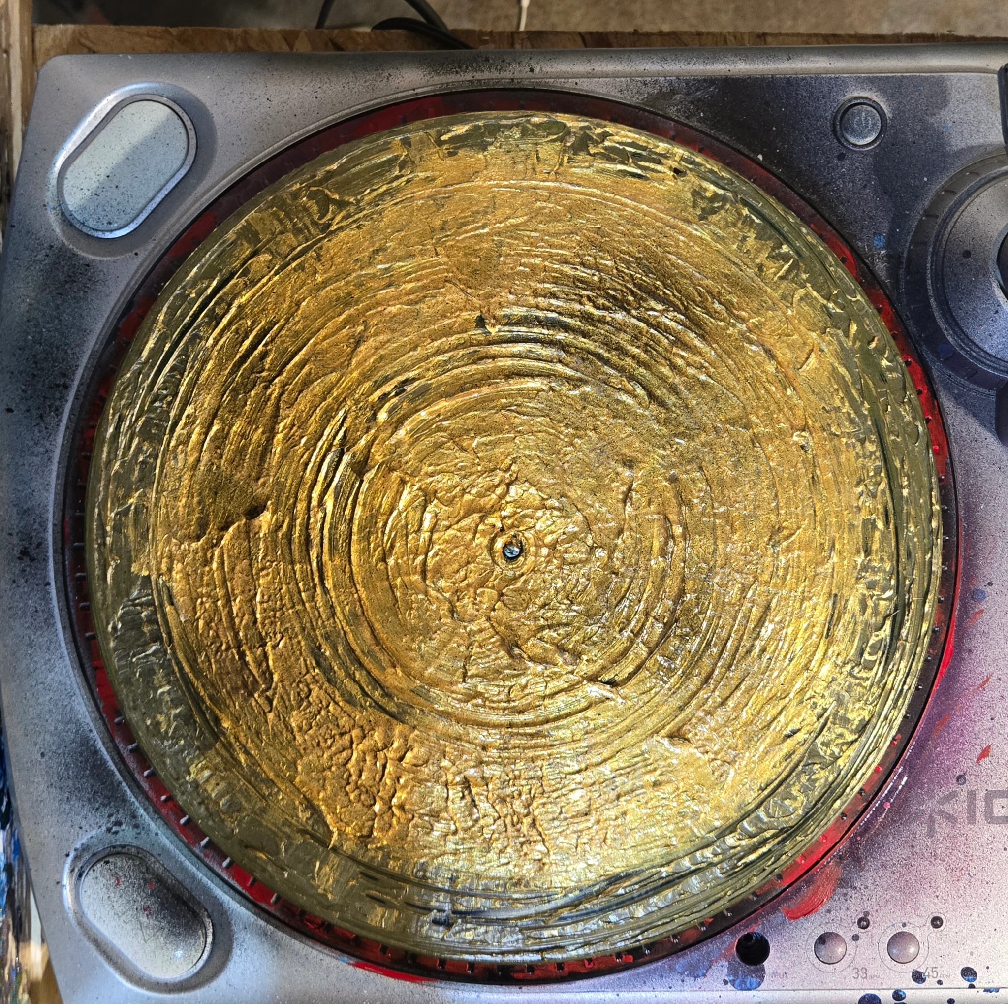 Golden Turntable Platter