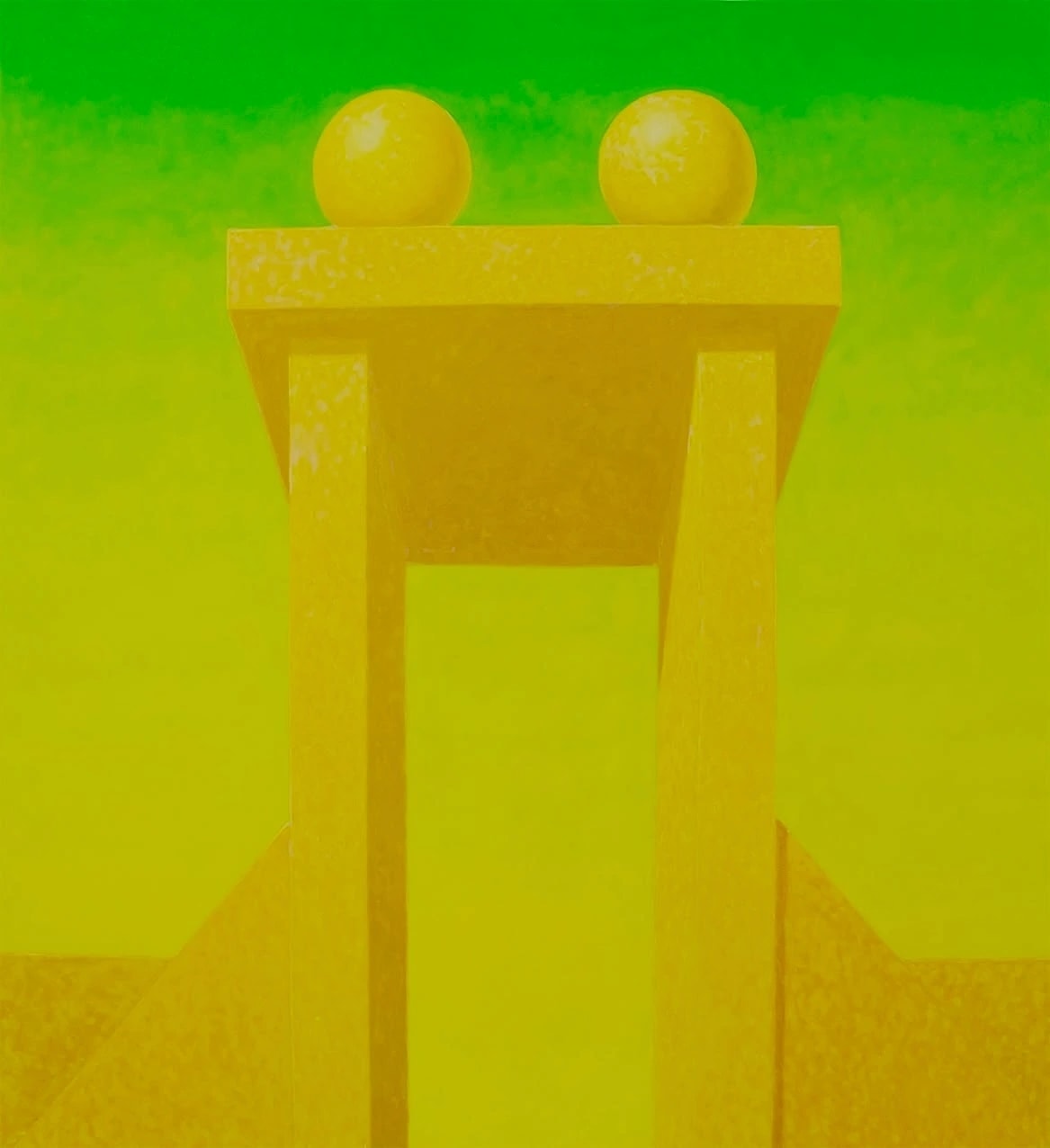 Golden Double Orb Pedestal