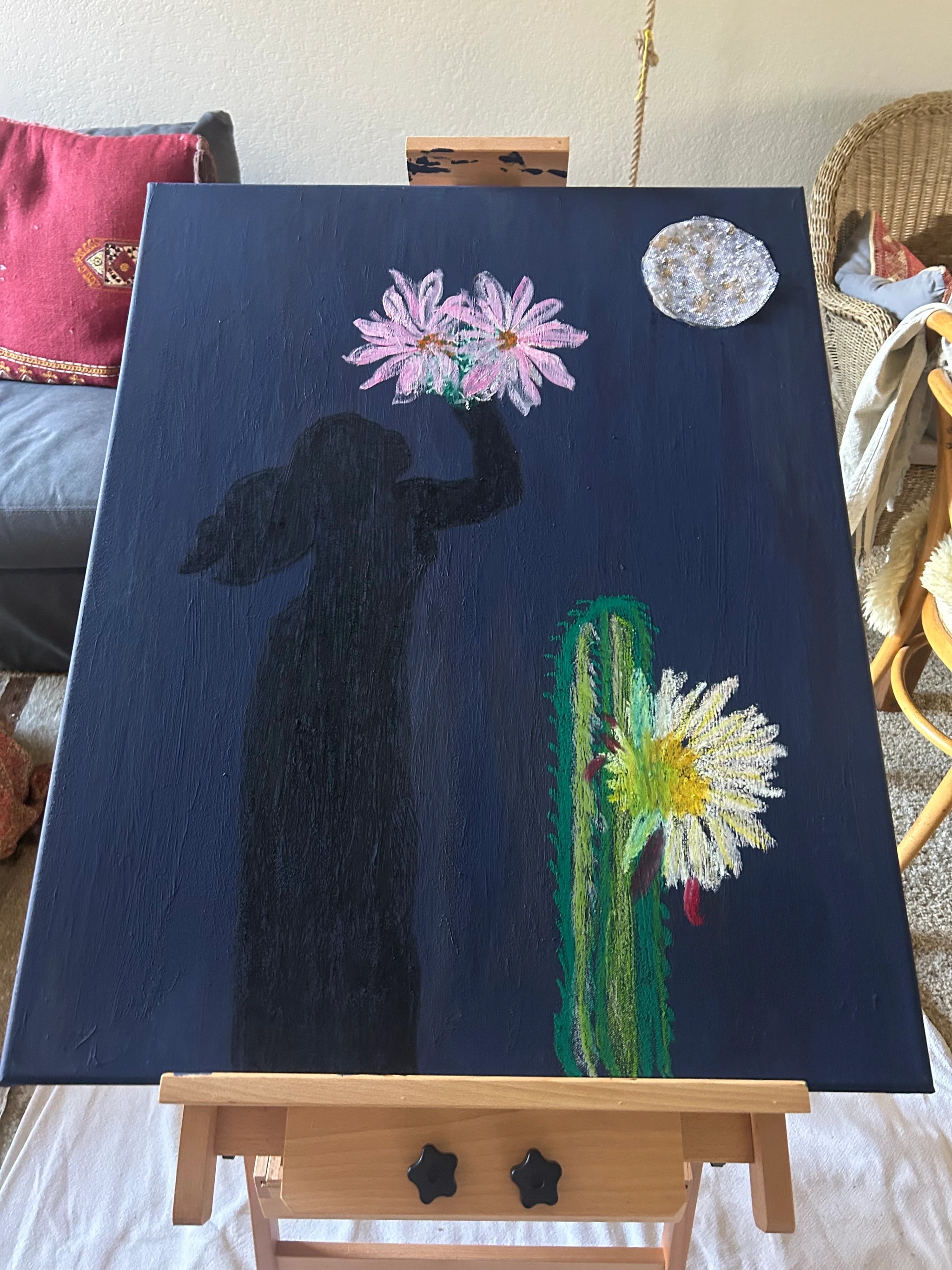 Moonlit Cactus Bloom