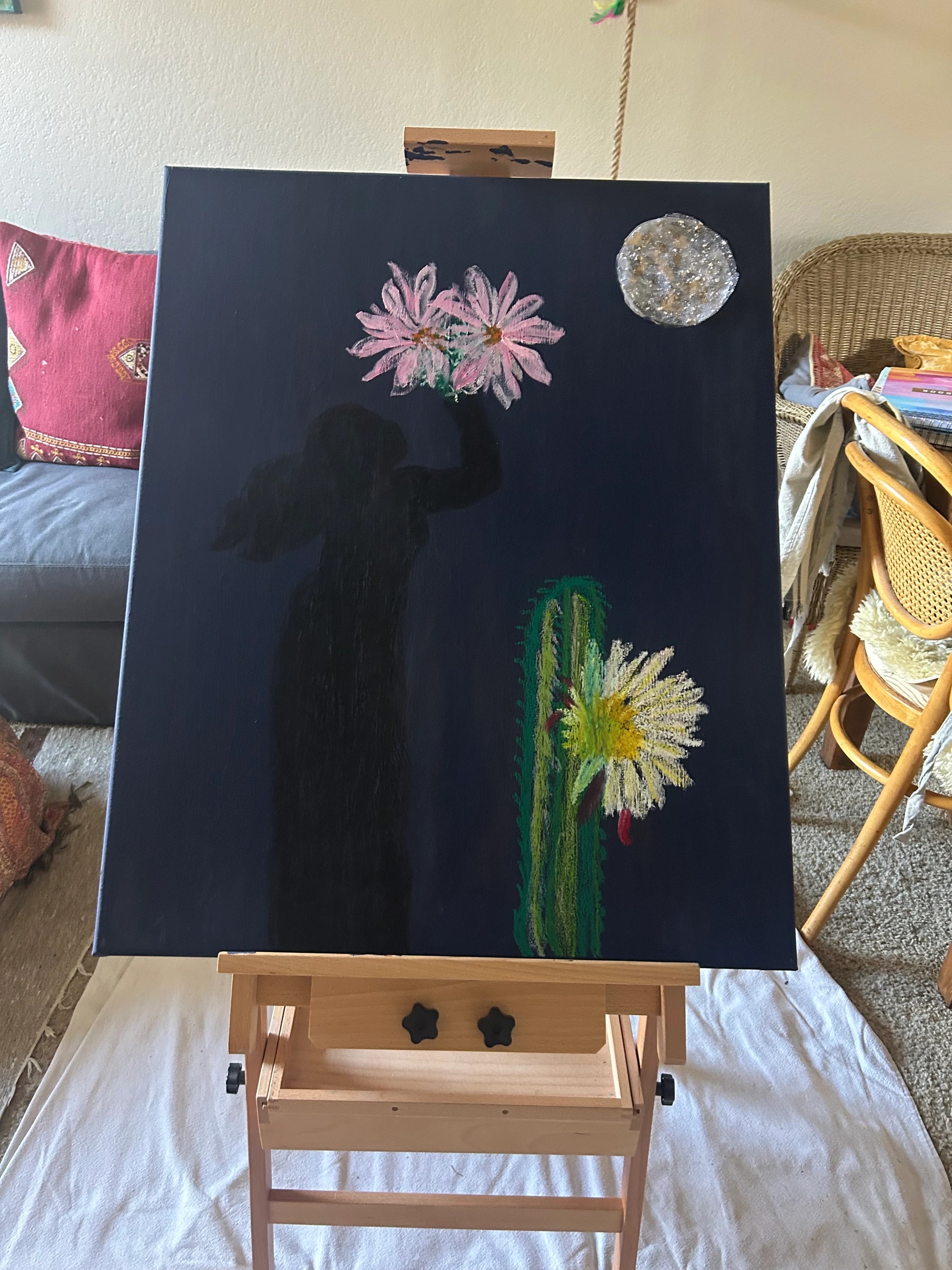 Moonlit Garden Flowers