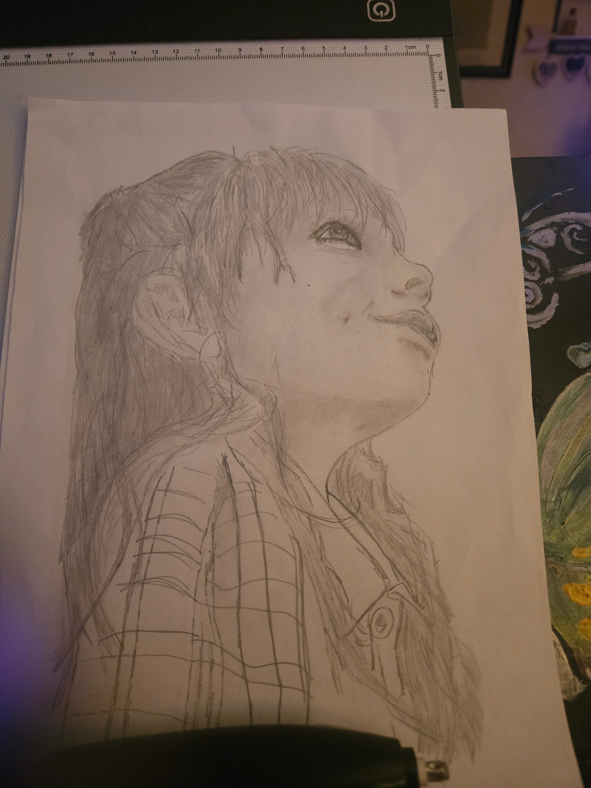 Pencil Portrait in Profile