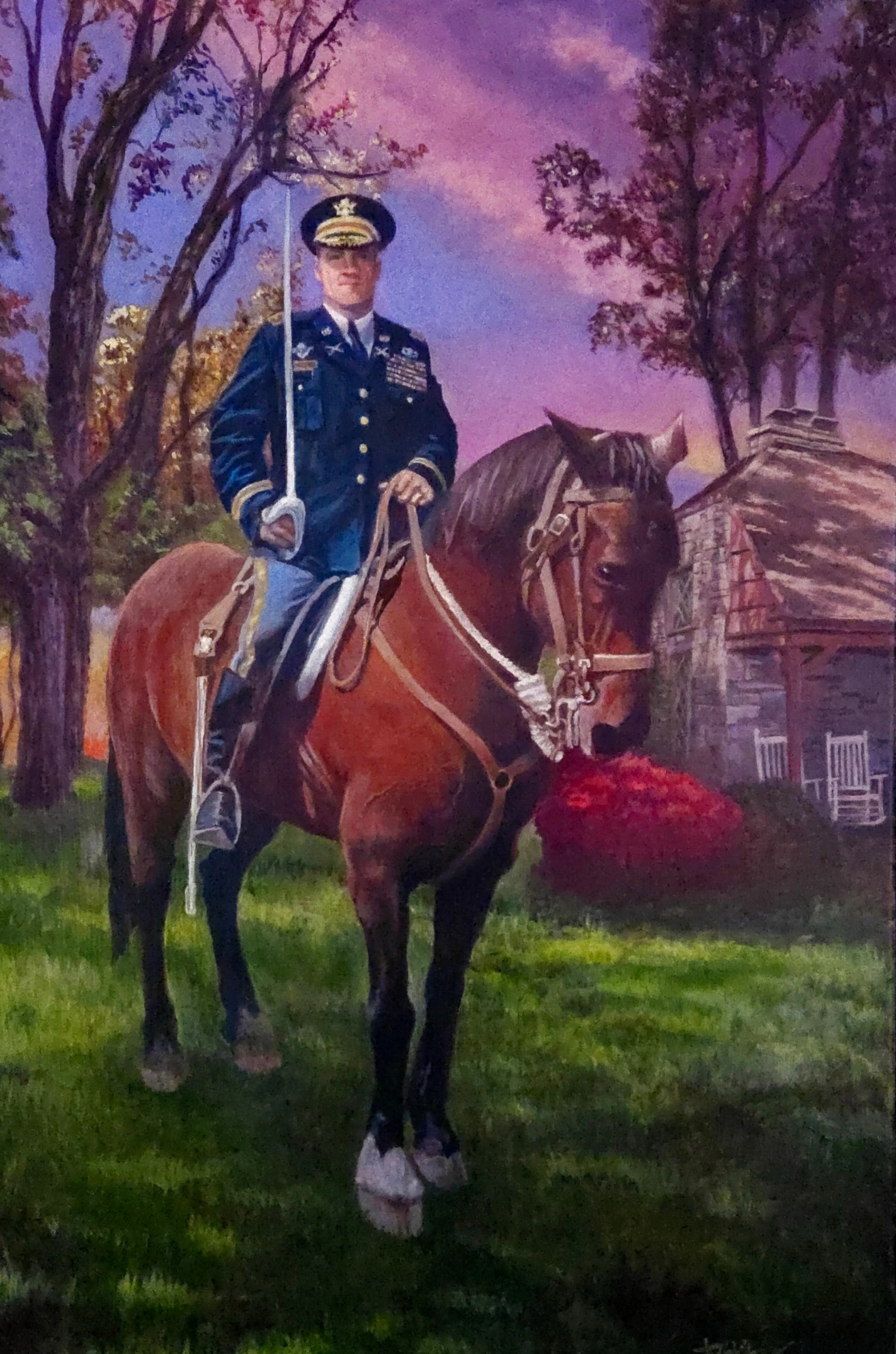 Major Roberts Astride Warrior