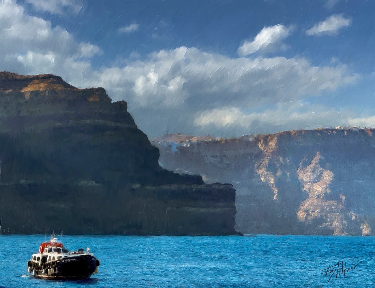 Afternoon in the Santorini Caldera
