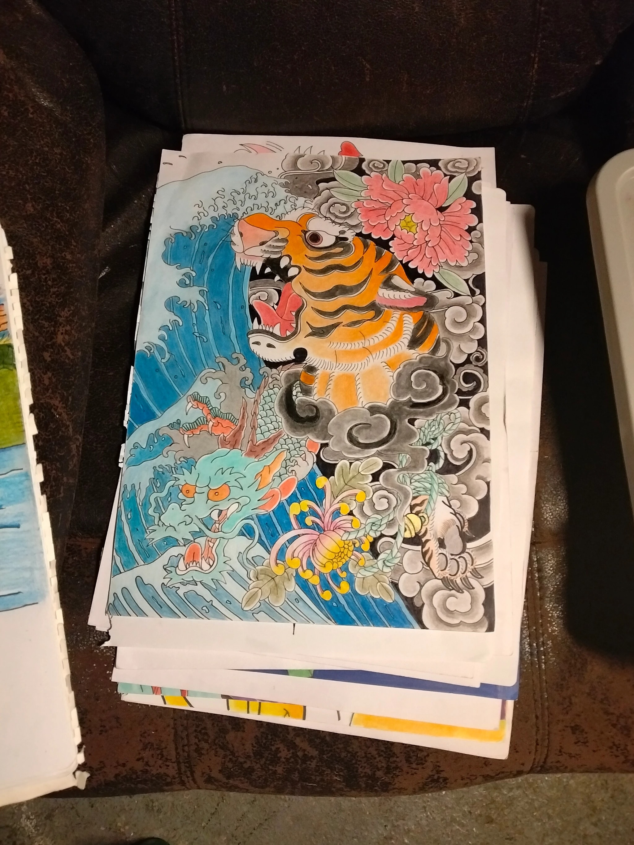 Tiger and Dragon in the Waves