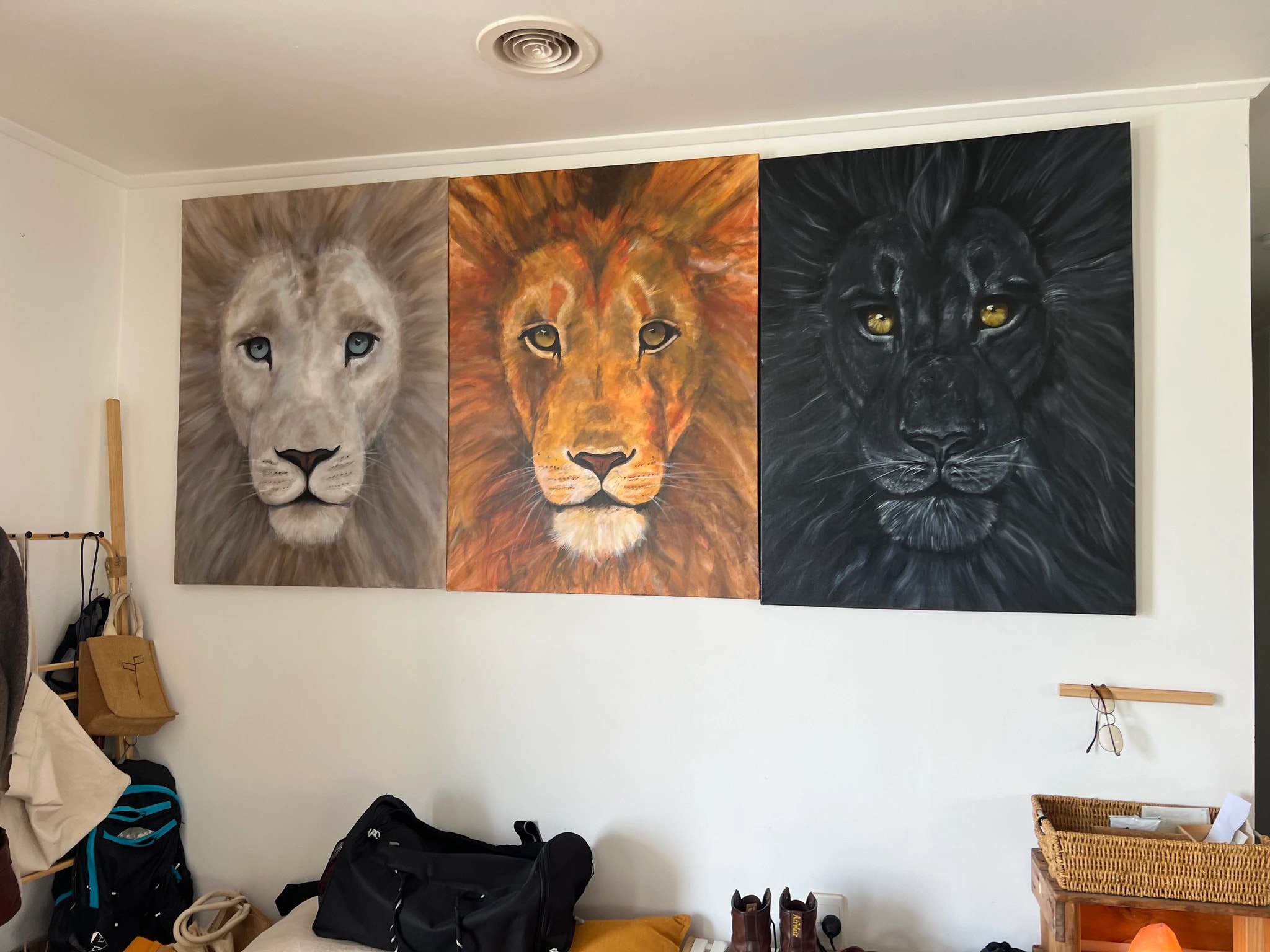 Lion Portrait Triptych
