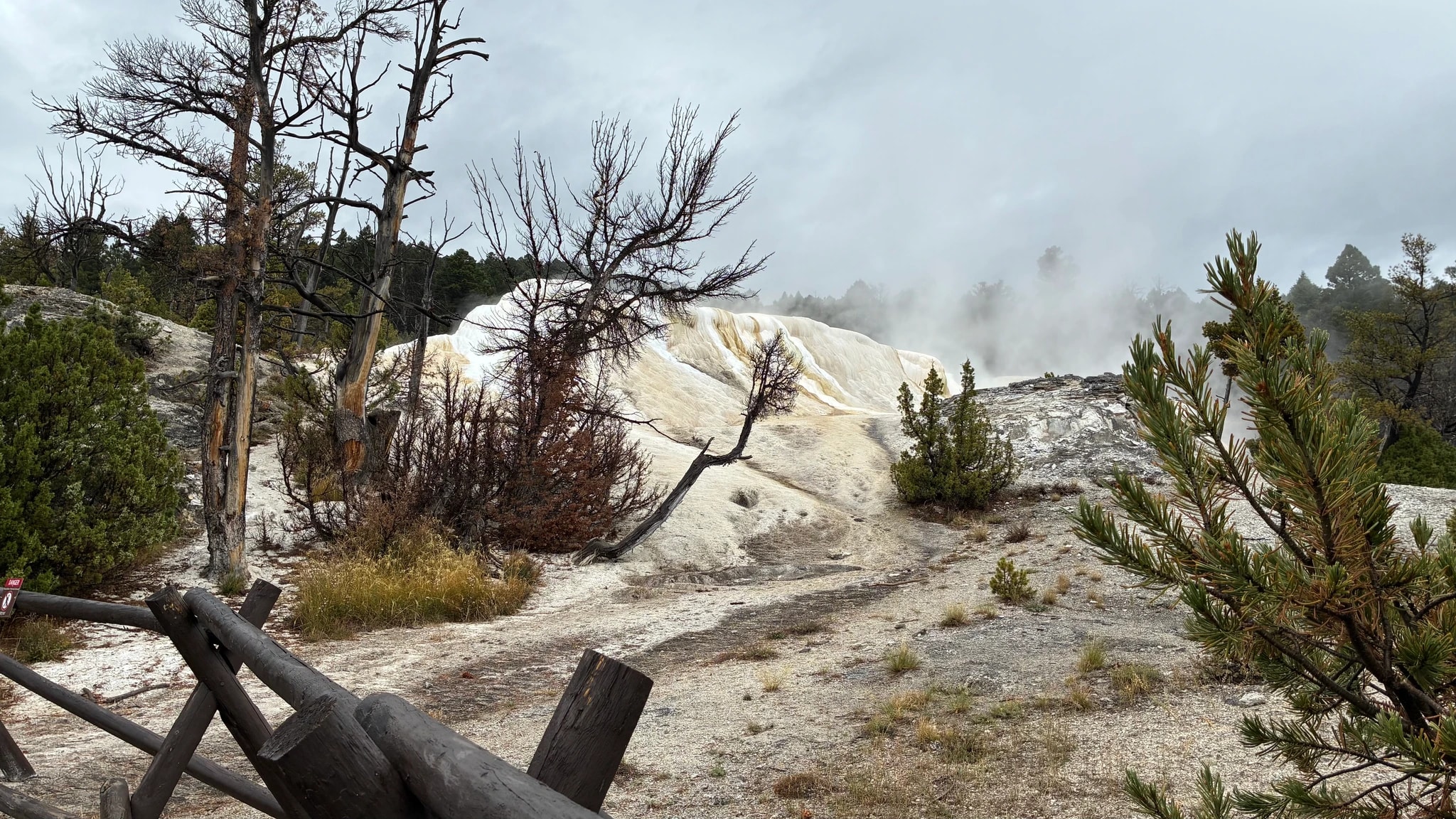 Steaming Travertine Springs