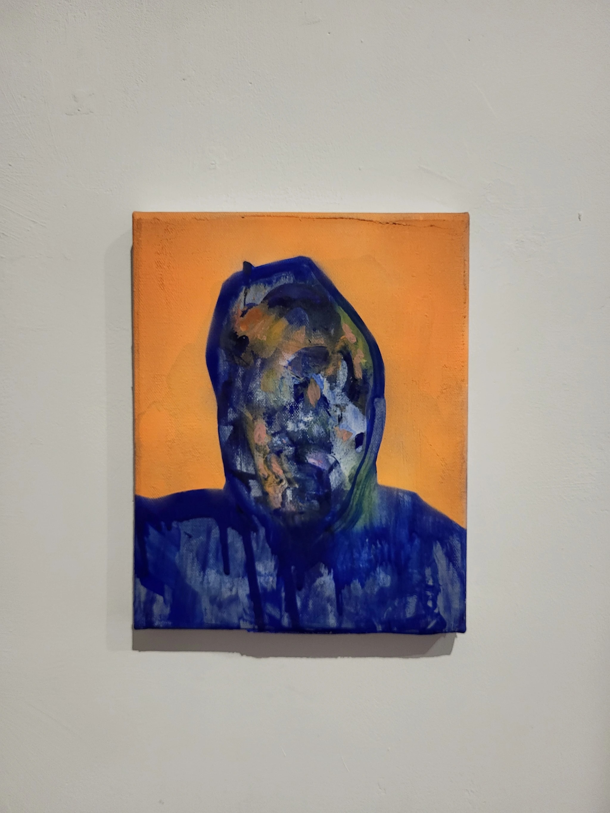 Blue Figure in Orange