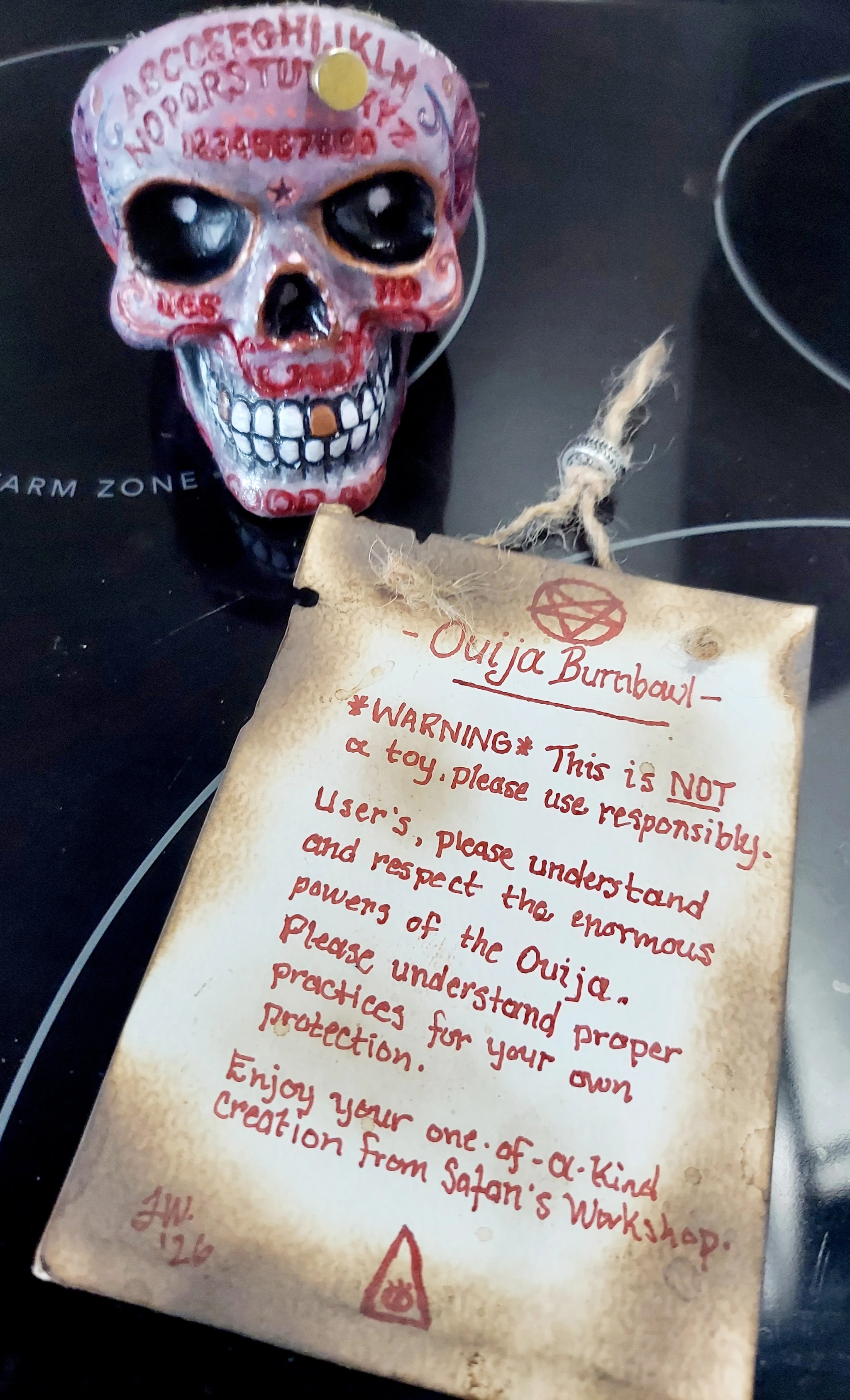 Ouija Skull Warning